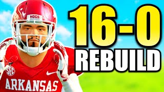 Can I Rebuild a PERFECT 16-0 Team in NCAA Football?
