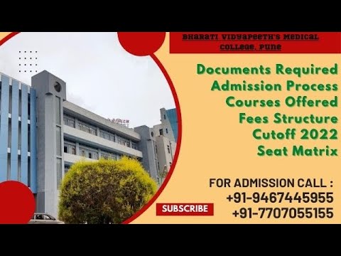 Bharati Vidyapeeth's Medical College Pune : Admission, Courses Offered ...