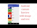 Android custom listview with image and text