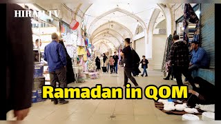 Qom Iran (4k),traditional bazaar, Ramadan in Qom