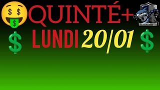 PRONOSTIC PMU QUINTE DU JOUR LUNDI 20 JANVIER 2025