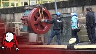 Einbau eines Leonard-Umformers im Schiffshebewerk Magdeburg 23.04.2018