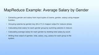 MapReduce Example: Average Salary by Gender | Lecture 23: MapReduce-Tutorial