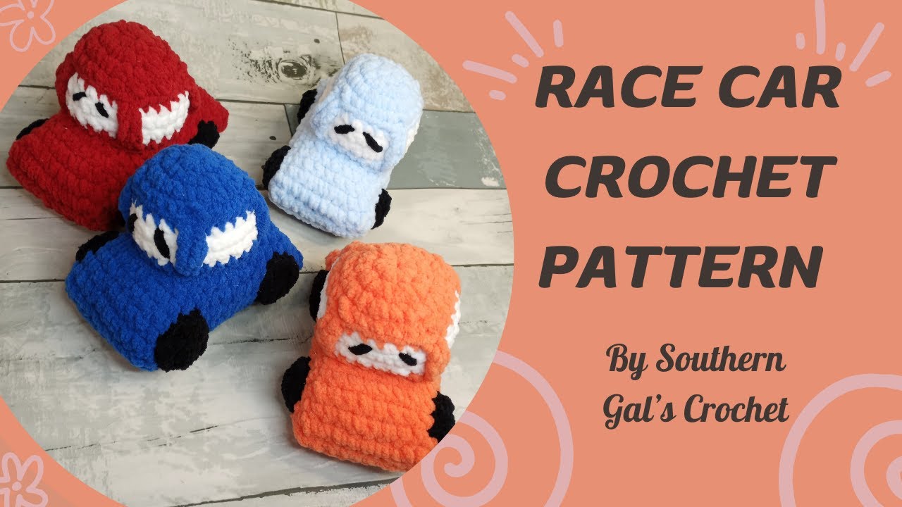 Race Car Crochet Tutorial Youtube