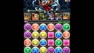 【パズドラ】 ゼウス降臨 ホルス 16倍 無課金PT （火力不足参考）