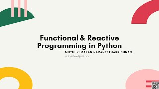 Functional & Reactive Programming In Python - Session 1