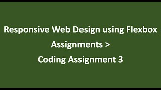 Coding Assignment 3 || Assignments || Responsive Web Design using Flexbox || NxtWave || CCBP