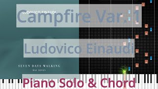 🎹Campfire Var. 1, Solo \u0026 Chord, Ludovico Einaudi, Synthesia Piano