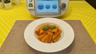 Pasta with aubergine and courgette sauce for bimby TM6 TM5 TM31 TM21