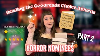 Reading the Horror nominees for the Goodreads Choice Awards 2024 💀 PART TWO