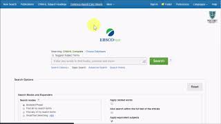 Using EBSCO's CINAHL Complete