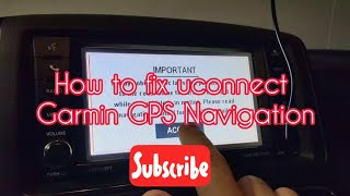Fix uconnect dodge Garmin Navigation GPS map