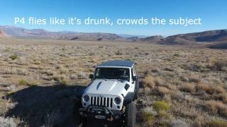 DJI P4 vs 3DR Solo tracking a Jeep in the high desert