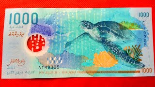 Unboxing parcel came from MALDIVES  Containing a beautiful 1,000 Rufiyaa Polymer Banknote