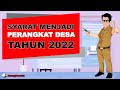 SYARAT MENJADI PERANGKAT DESA | 2022