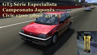 GT5 Série Especialista, Campeonato Japonês - Civic 1500 3door 25i '83 PT01