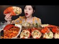 SUB)Butter-grilled Giant Lobster & Spicy Seafood Pasta MUKBANG ASMR Eating Sounds