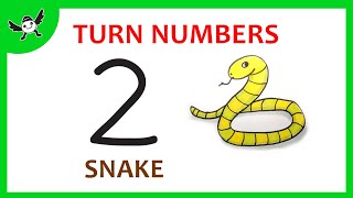 How To Draw a SNAKE Using Number 2 – Very Easy and Fun Doodle Art for Kids