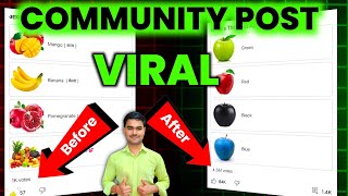 Community Post Viral Kaise Kare 🔥 || How To Viral Community Post On YouTube❓