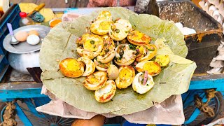 Delicious 10 Boiled Egg Fry Making At Kolkata | Indian Street Food