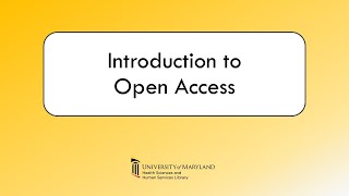 Introduction to Open Access
