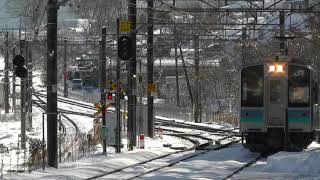 【スイッチバック】JR東日本E127系100番台長モトA3編成　普通長野2237M　姨捨駅発車