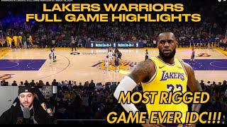 Most RIGGED game I have ever seen!!!  Lakers fan reacts to Lakers vs. Warriors