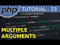 Multiple Arguments in a Function - #23 PHP Tutorial For Beginners With Examples