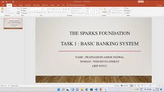 Task-1 : Basic Banking System #TSF #GRIPNOV21