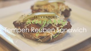 Easy Vegan Recipe : Tempeh Reuben Sandwich