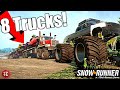 SnowRunner: GIANT TRUCK HAUL vs HUGE MUD PIT!