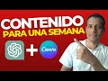 ⚙🦾 Crear CONTENIDO para una SEMANA con Canva y Chat GPT (Canva ai) | Juan Lima