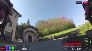 GoPro. Salita Bellagio Ghisallo con telemetria.