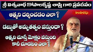 ఆత్మని దర్శించడం ఎలా ?:శ్రీ విశ్వనాథ గోపాలకృష్ణ శాస్త్రి గారి ప్రవచనం |  Hindu Dharmam