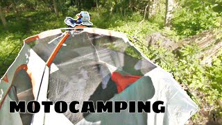 MotoCamping with a Yamaha TW200 | Our first MotoCamp!