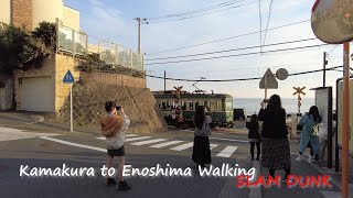 Kamakura to Enoshima Walk🚶‍♀️🚶‍♂️ SLAM DUNK🏀 Location