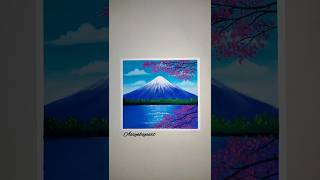 Menggambar gunung fuji