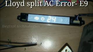 Lloyd split AC E9 error code in Telugu