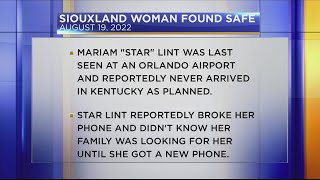 Siouxland woman last seen at Florida airport found safe
