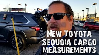 Toyota Sequoia rear cargo measurements