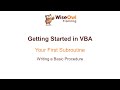 Excel VBA Online Course - 1.1.2 Writing a Basic Procedure