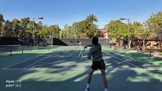 Mens 4.5 Tennis Match Court Level Highlights