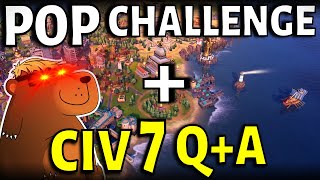 Civ 7 Q\u0026A - PLUS Civ 6 Four City Pop Challenge!!! 20,000 Discord Members Special!