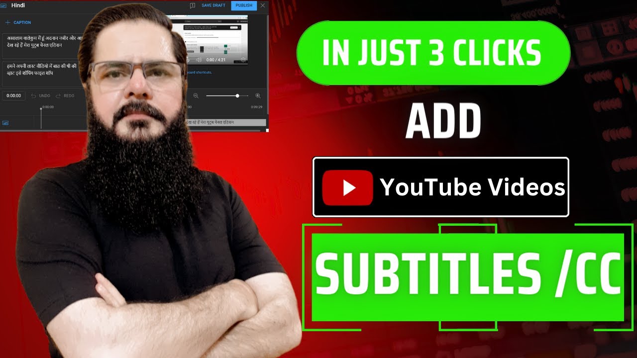 How To Add Auto Subtitles In Youtube Videos Auto Subtitles Youtube