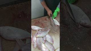 Pink perch fish cleaning