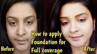 How to apply foundation for full coverage|Natural flawless Makeup look|Kannada|ಕನ್ನಡ