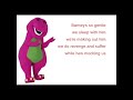 barney song backwards