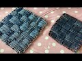 how to make coasters from fabric / How to Make Coasters Out of Recycled Denim Jeans