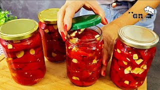 this is how my grandmother preserved roasted peppers with garlic - a chemical-free recipe