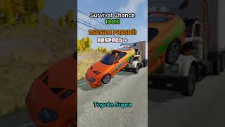 Which car passes the truck and survives? #beamng #beamngdrive #game #gaming #car #cars